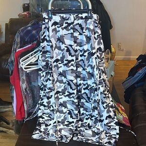 SHEIN Monochrome Camo Wide Leg Pants